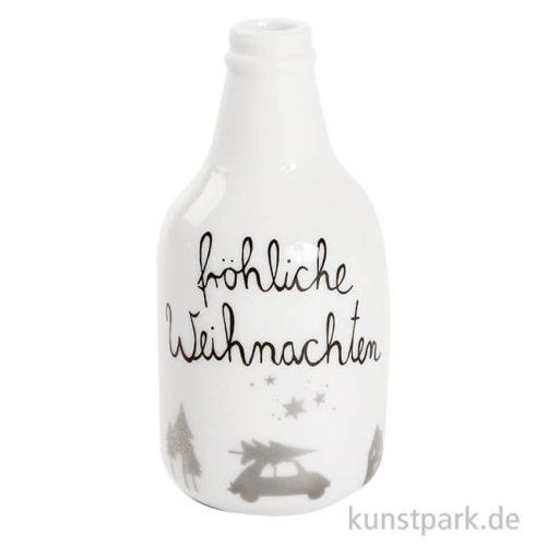 Good old friends - Mini Flaschenvase, Winter, Fröhliche Weihnachten
