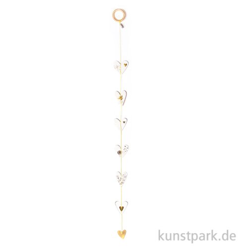 Good old friends - Mini Herzkette, Grau, Gold