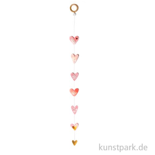 Good old friends - Mini Herzkette, Rosa