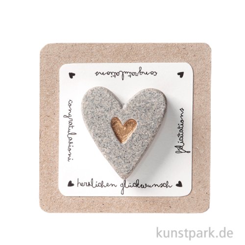 Good old friends - Terrazzo Herzmagnet, Herzlichen Glückwunsch