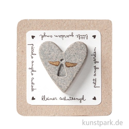 Good old friends - Terrazzo Herzmagnet, Kleiner Schutzengel