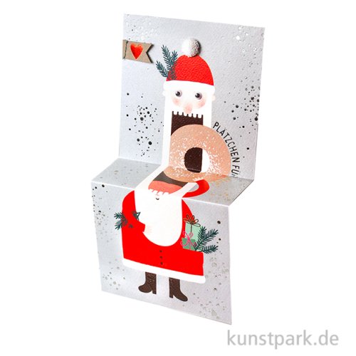 Good old friends - Weihnachtskrümelkarte, Donut, Plätzchen