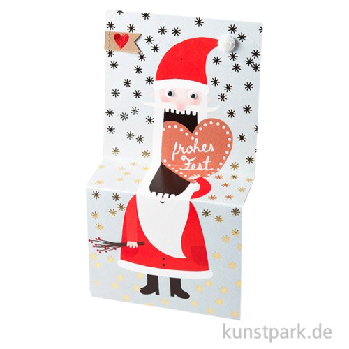 Good old friends - Weihnachtskrümelkarte, Herz, Frohes Fest