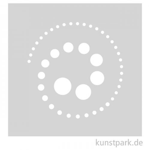 Grafische Schablonen - Punkte Spirale, Größe 107x108 mm
