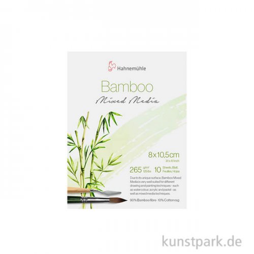Hahnemühle BAMBOO-Mixed-Media, 265g 8 x 10,5 cm (10 Blatt)