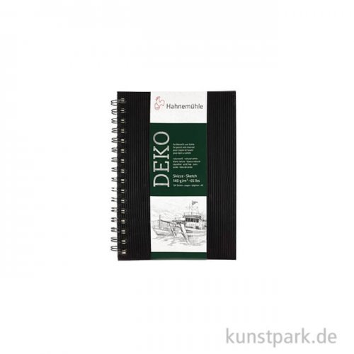 Hahnemühle DEKO Skizzenbuch, 62 Blatt, 140g, schwarz DIN A5