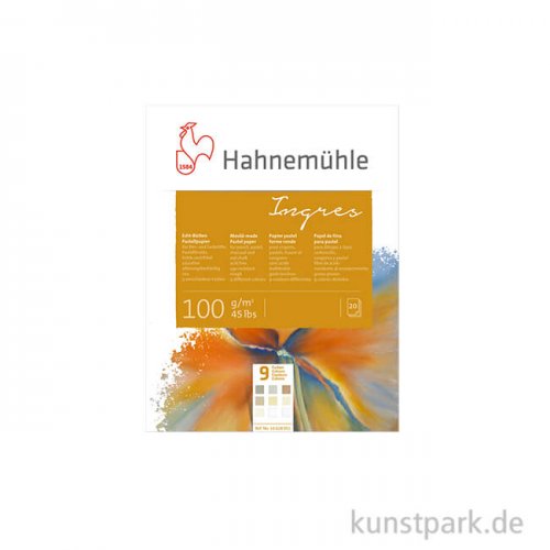 Hahnemühle Echt-Bütten INGRES, 20 Blatt, 100g, 9 Farben 24 x 31 cm