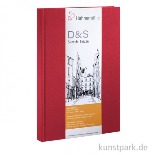 Hahnemühle Skizzenbuch D&S, 80 Blatt, 140g, rot