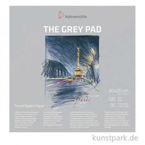 Hahnemühle - The Grey Pad, 120 g/qm, 30 Blatt 20 x 20 cm