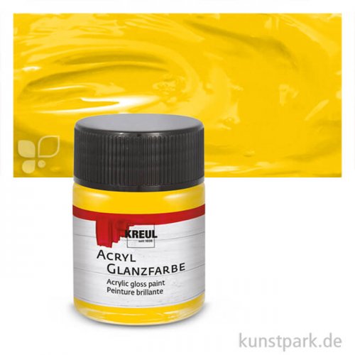 KREUL Acryl Glanzfarbe 50 ml | Sonnengelb
