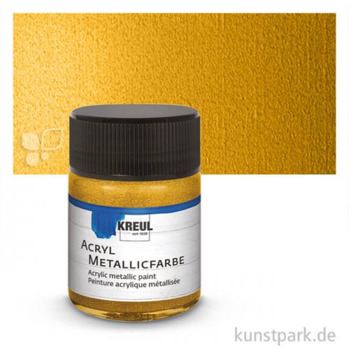 KREUL Acryl Metallicfarbe 50 ml | Gold