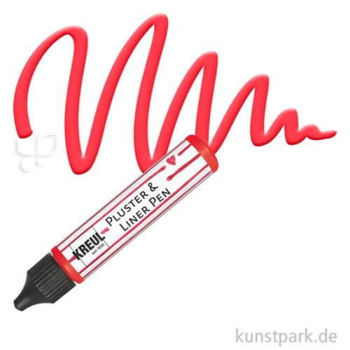 KREUL Pluster & Liner Pen, 29 ml Stift | Erdbeere