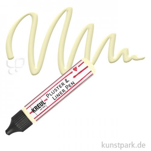 KREUL Pluster & Liner Pen, 29 ml Stift | Nachtleuchtgelb