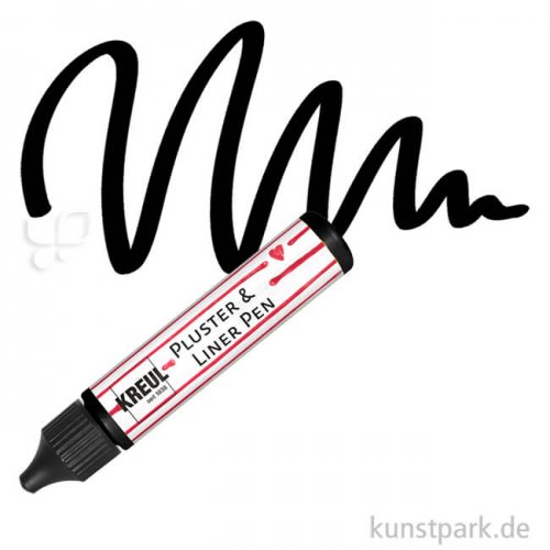 KREUL Pluster & Liner Pen, 29 ml Stift | Schwarz