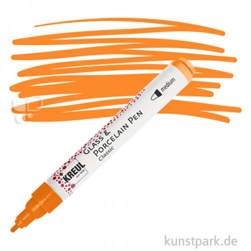 KREUL Glass & Porcelain Pen Classic medium 2-4 mm | Orange