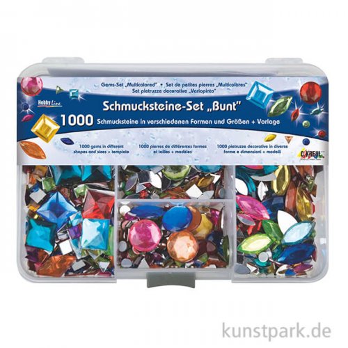 KREUL Schmucksteine Set - 1000 Teile, Bunt