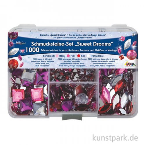 KREUL Schmucksteine Set - 1000 Teile, Sweet Dreams