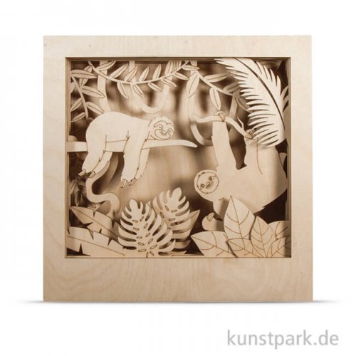 Holzbausatz 3D-Motivrahmen - Faultier