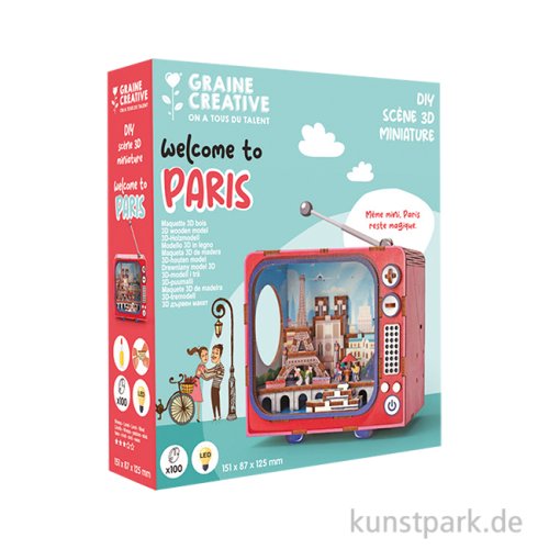Holzbausatz 3D, TV, Miniatur Paris