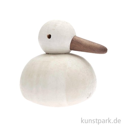 Holzdeko Möwe Sitzend, Weiß, 10 x 10,5 cm