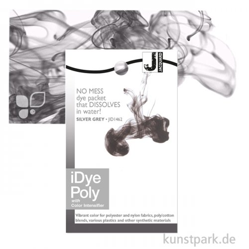 Jacquard iDye Poly - Textilfarbe für Polyester, 14g Einzelfarbe | Silver Grey