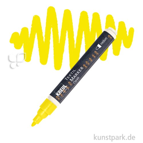 KREUL Textil Marker Opak medium Stift | Gelb