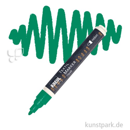 KREUL Textil Marker Opak medium Stift | Grün