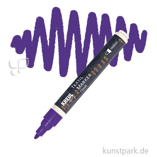 KREUL Textil Marker Opak medium Stift | Violett