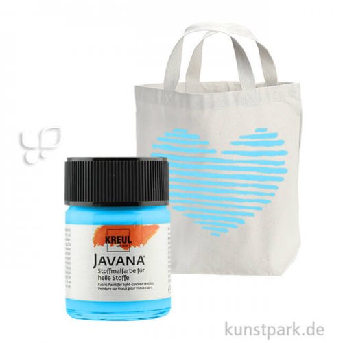 KREUL Javana Stoffmalfarbe fluoreszierend, 50 ml Einzelfarbe | Leuchtblau