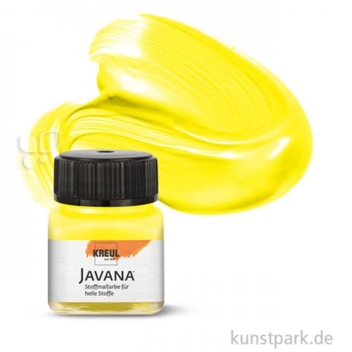 KREUL Javana Stoffmalfarbe für helle Stoffe 20 ml | Citron