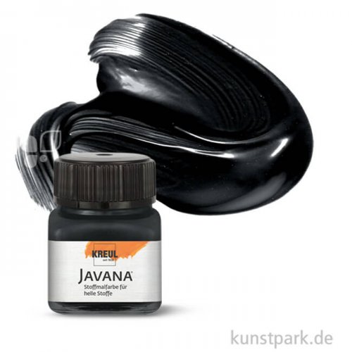 KREUL Javana Stoffmalfarbe für helle Stoffe 20 ml | Schwarz