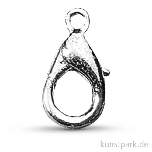 Karabiner-Schließe 13 mm, 2 Stück Platin