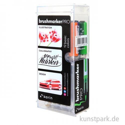 Karin Brushmarker PRO Set - 12 Farben, Basic Colours