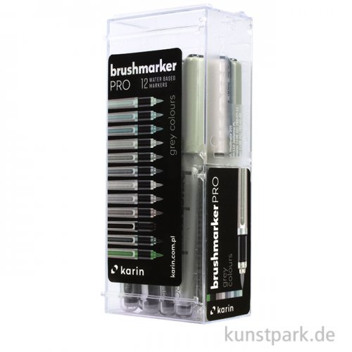 Karin Brushmarker PRO Set - 12 Farben, Gray Colours