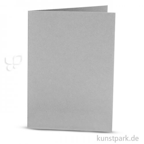 Karte mit Umschlag in Pastellfarben, 6 Sets 10,5 x 15 cm | Grau