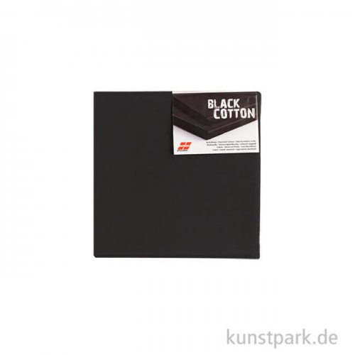 Keilrahmen schwarz - BLACK COTTON - 1,7 cm 10 x 10 cm