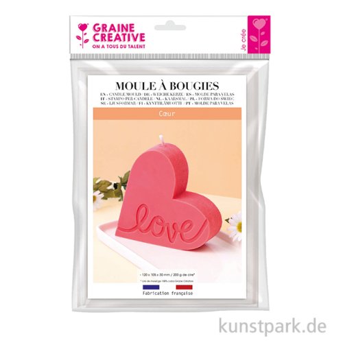Kerzengießform - Herz, Love