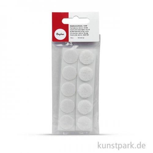Klettverschluss rund 19 mm - 10 Stück