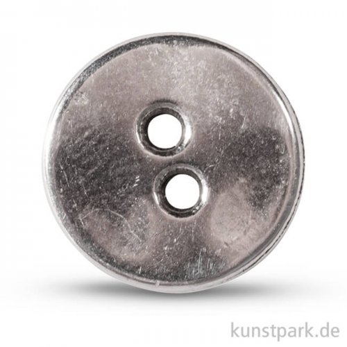 Knopf - Metall-Zierelement - Silber, 1,4 cm, 1 Stück