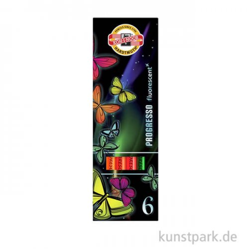 Koh-I-Noor Progresso Fluorescent, 6 Stifte sortiert