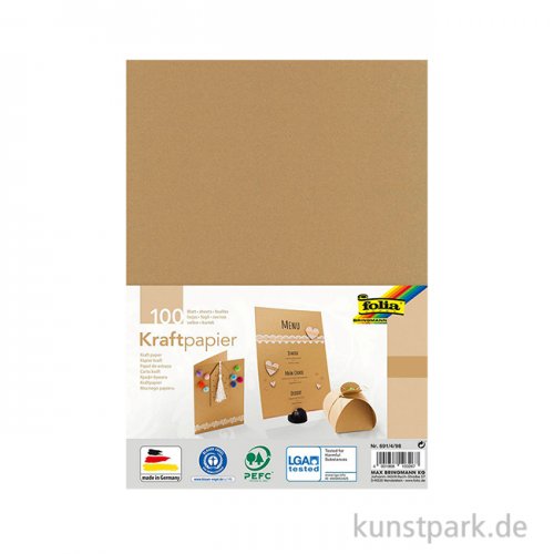 Kraftpapier DIN A5, 100 Blatt, 120g/m²