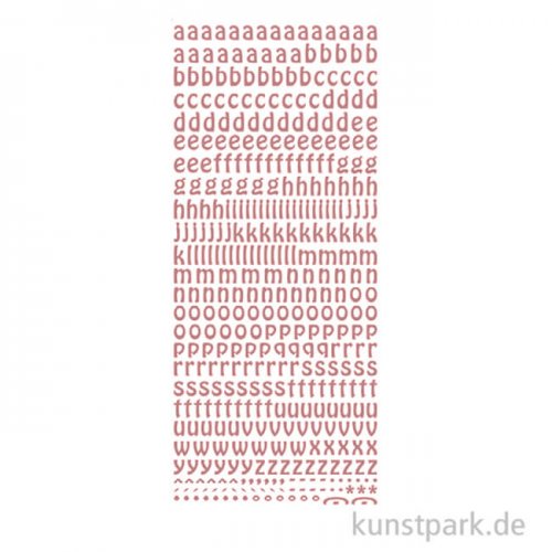 Kreativ Sticker - Buchstaben klein, Kupfer, 10 x 23 cm