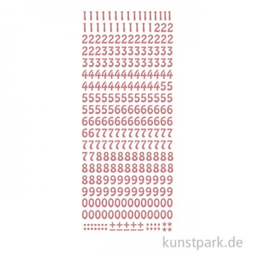 Kreativ Sticker - Zahlen 1, Kupfer, 10 x 23 cm
