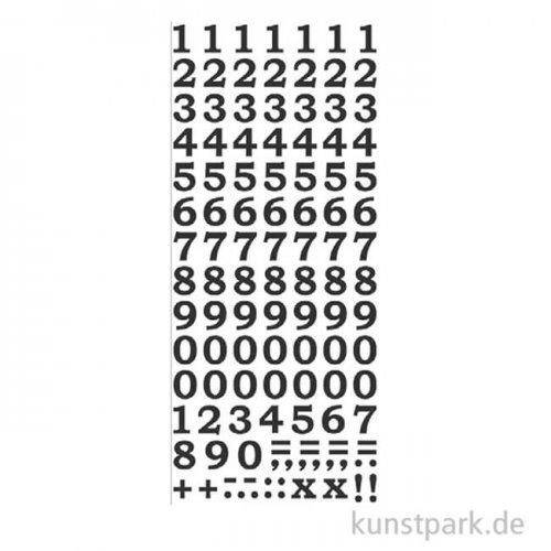 Kreativ Sticker - Zahlen 2, Schwarz, 10 x 23 cm