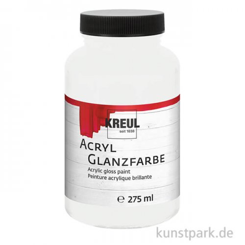 KREUL Acryl Glanzfarbe, Weiß, 275 ml