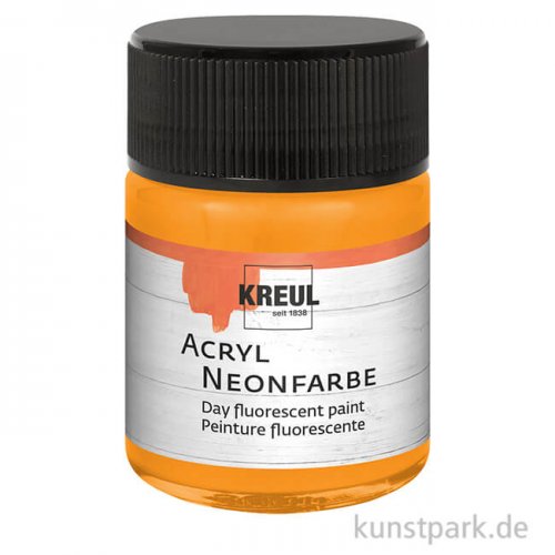 KREUL Acryl Neonfarbe - Neonorange, 50 ml