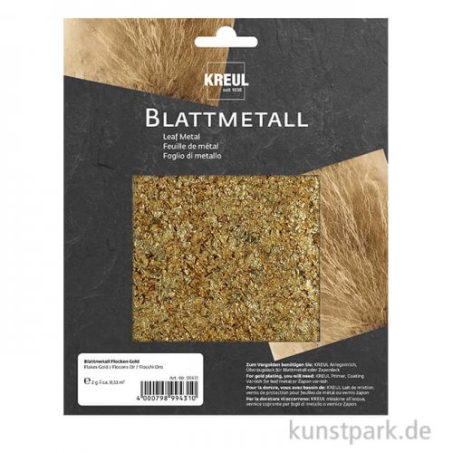 KREUL Blattmetall Flocken - Gold, 2g