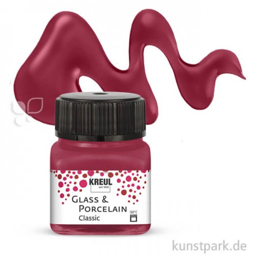 KREUL Glass & Porcelain CLASSIC 20 ml Einzelfarbe | Granatrot