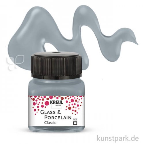 KREUL Glass & Porcelain CLASSIC 20 ml Einzelfarbe | Metallic-Silber