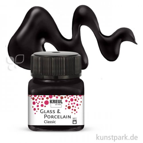 KREUL Glass & Porcelain CLASSIC 20 ml Einzelfarbe | Schwarz